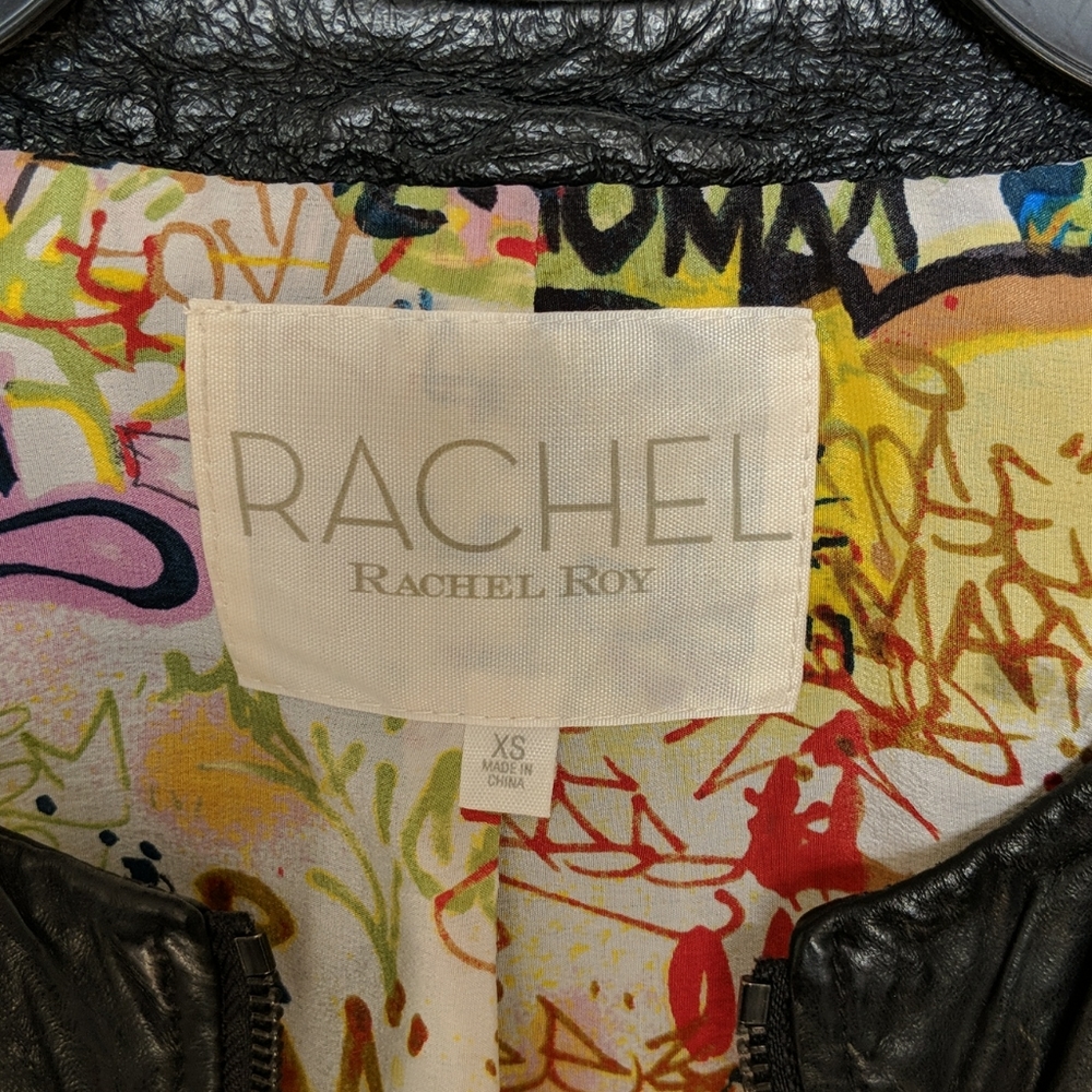 Cropped Leather Jacket With Dramatic Puff Sleeve - image 3